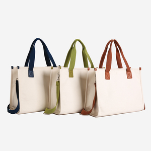 Borsa Shopping in Cotone Personalizzabile con Logo, Grande Capacità, Leggera, in Tela, Borsa da Spiaggia Resistente, Borsa a Mano Portatile da Donna - Product Image 4