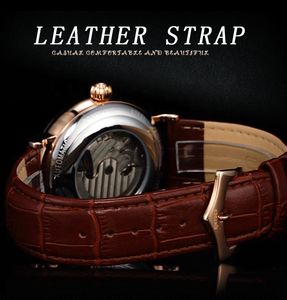 <span class=keywords><strong>KINYUED</strong></span> <span class=keywords><strong>montre</strong></span> automatique de luxe en cuir étanche de haute qualité pour hommes montres mécaniques en acier inoxydable alliage de verre rond 14mm - Product Image 4