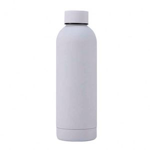 Minimalist Stainless Steel Vacuum Insulated Water Bottle Round Travel <b>Flask</b> Double Wall Thermal 24 Hour Keeps <b>Hot</b> Cold - Product Image 1