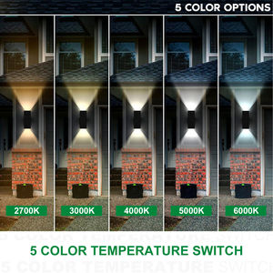 Su e giù per la parete esterna luce corridoio forma quadrata IP65 lampade da parete esterne impermeabili LED luci da parete per la casa - Product Image 4