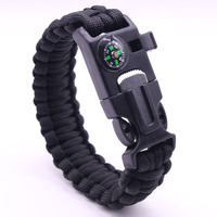 Bracelet extérieur en nylon multifonction de 1mm pour hommes et femmes pour l'escalade, le camping, l'aventure et le sauvetage d'urgence