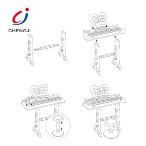 Đồ Chơi Bàn Phím Đàn Organ Điện Tử Giáo Dục Cho Trẻ Em 37 Phím Cho Trẻ Em Có Ghế Ngồi - Product Image 4