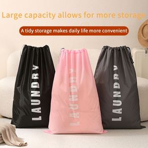 Waterproof Oxford Cloth Drawstring Reusable Zipper <b>Laundry</b> Bag with Handles <b>Storage</b> Bags for Bathroom Clothing Organizer - Product Image 5