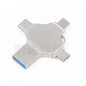 4 em 1 USB Flash Drive OTG Armazenamento Externo Memory Stick USBType-C Portas