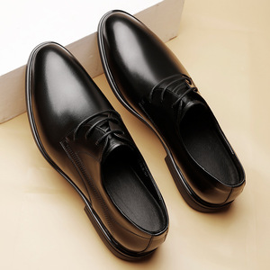 Chaussures plates décontractées pour hommes, respirantes, à enfiler, légères, antidérapantes, élégantes, en cuir véritable, pour affaires, mariage, extérieur - Product Image 5