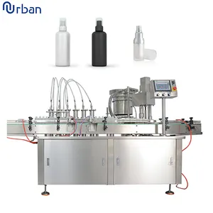 Otomatik cam şişe parfüm üretim hattı 30ml 100ml burun spreyi dolum makinesi