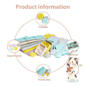 Productos de Silicona para Mascotas Es-Pro ODM/OEM, Más Vendidos, Libres de BPA, Plato de Silicona para Perros y Gatos, Juego de Platos de Alimentación Lenta, Tapete Antiderrames - Product Image 6