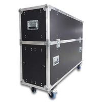Double 71 " - 75" TV Flight Case Aluminium Screens Flight Road Case Custom Display Storage Flight Case