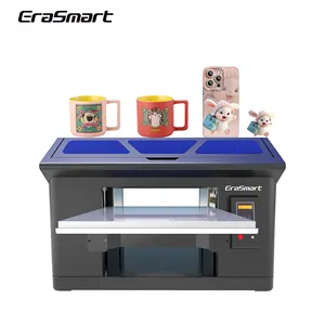 Erasmart New Digital Printing Machine Paper Cup Fan 1 Year Warranty Multicolor 3545 UV DTF Film Printing Machine