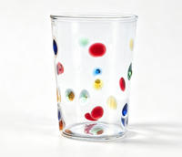 Vente en gros de tasses à café en verre borosilicate à pois personnalisées pour la maison et les restaurants