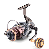 Moulinets de pêche fabriqués en Chine, poignée métallique, bobine de ligne, moulinet spinning pour la pêche en eau salée