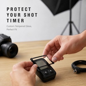 Protection d'écran en verre trempé pour déclencheur de flash d'appareil photo avec minuterie de prise de vue, plaque frontale en verre découpée sur mesure - Product Image 5