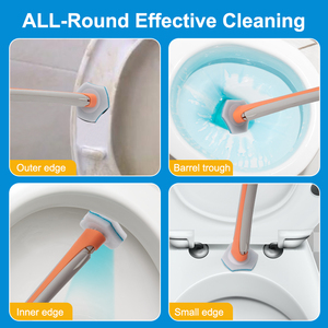 HOLAMOPA Ensemble de brosse de toilette jetable avec récipient anti-poussière Tête de remplacement rapide Outil de nettoyage de surface antiadhésif - Product Image 5