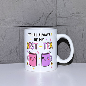 Custom Ceramic <b>Mug</b> 11oz Logo Design Promotional Gift Cup With Handle Round Shape Solid Color Pattern - Product Image 3