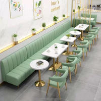 Ensemble de mobilier moderne de luxe pour café et restaurant scolaire : banquette, tables à manger, chaises, tabourets de bar, chaise de restaurant