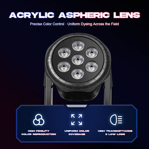 Projecteur de scène à tête mobile LED Vibe Aura 7x8W RGBW 4-en-1 avec stroboscope et DMX 9/14 canaux, durée de vie de la lampe 50000h pour clubs - Product Image 5