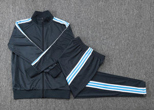 Autumn Winter Full Zipper Short Sleeve Printed Jacket Training Suit Retro 26/27 Argentina European Clubs Competition Soccer Wear - Product Image 5