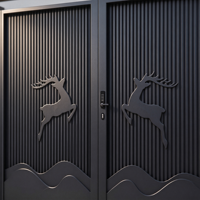 Portail d'entrée de villa en aluminium cintrée sur mesure 6063-T5, sans rouille