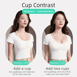 Hızlı kuru pedleri 3 takım eklemek iki bardak Push-up meme arttırıcılar kadınlar seksi tek parça sütyen - Product Image 6
