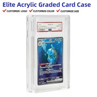 Étui de rangement pour cartes gradées en acrylique moderne Elite – Fermeture magnétique, protection UV, qualité archivistique, léger, pour l'affichage en salle de jeux TCG