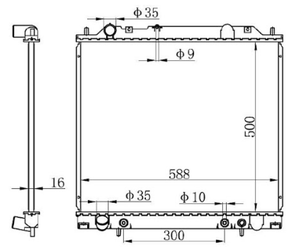 หม้อน้ำแกนอลูมิเนียมระบายความร้อนระบบทำความเย็นรถยนต์สำหรับมิตซูบิชิเดลิก้าเกียร์อวกาศหม้อน้ำรถบรรทุก MR126104 - Product Image 6