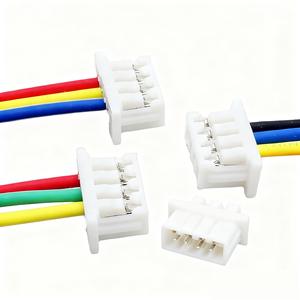 Aangepaste <span class=keywords><strong>2</strong></span>/<span class=keywords><strong>3</strong></span>/4/5/6 Pin Tin Vergulde Koperen Elektronische Pvc Geïsoleerde Kabelboom Assemblage Met Op Maat Ontworpen Connectoren - Product Image 1