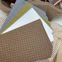 Rouleau de papier artistique en fibre de pâte à papier recyclable, gaufré à motifs multicolores, pour l'emballage, les cartes, la papeterie et la production de cadeaux
