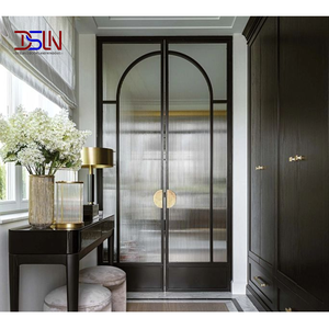 Portes battantes blanches de style français pour résidentiel, chambre et salon, avec vitrage à âme en acier, construction durable, installation facile - Product Image 1