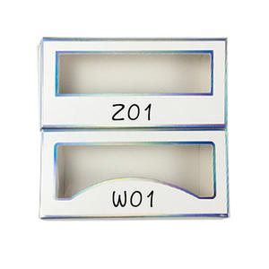 批发定制化妆品长方形窗盒奢华美妆纸睫毛包装盒 - Product Image 5