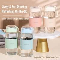 Bouteilles d'eau portables en verre ordinaire, plusieurs couleurs, mignonnes, pour le sport en plein air - Vente en gros