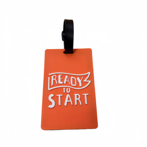 Étiquette de bagage en caoutchouc PVC avec logo personnalisé, impression double face, étanche, pour sacs à dos et sacs de voyage - Product Image 1