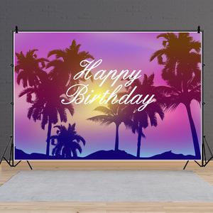 Latar Belakang Ulang Tahun <span class=keywords><strong>Flamingo</strong></span> Merah Muda Latar Belakang Fotografi Bunga Hawaii Tropis Musim Panas Spanduk Meja Kue Baby Shower Bunga - Product Image 3