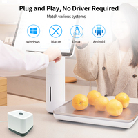 Lecteur de codes-barres de bureau léger JINGXIN avec indicateur rouge, vert, bleu et fonction Plug and Play pour paiement mobile