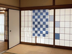 Cortinas de tela romana de materiales naturales japoneses estilo japonés translúcido (sombreado 1%-40%) bipartidas izquierda/derecha abiertas para vivir - Product Image 6