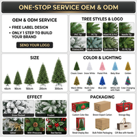 Sapin de Noël artificiel pré-éclairé à LED |   PE/PVC |   4 pieds à 9 pieds |   500-1000 lumières blanc chaud |   Charnière |   Résistant aux flammes |   CE |   OEM