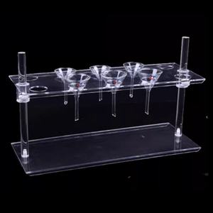 Rak Corong Akrilik Laboratorium, Penyangga Corong Plastik yang Dapat Disesuaikan dengan 2 4 6 8 10 12 Lubang, Bingkai Corong Angkat - Product Image 3