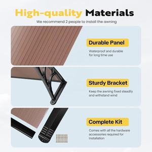 Portes Fenêtres Pergola Fenêtre Porte Auvent Pare-Soleil Blocage de la Pluie Caractéristique Revêtement en Poudre Cadre Pression Nature Style Gazebos Arbor - Product Image 6