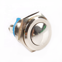 Livolo-interrupteur à bouton-poussoir en métal, 16mm, sans nc, étanche, fournitures d'usine