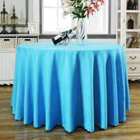 Nappe d'hôtel 100% polyester, prix de gros, décoration de la maison, solide, ronde/rectangulaire, nappe de table, couverture de table