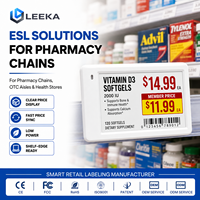 LEEKA Abs Shell Esl System Smart E-Ink Digital Price Tags Template Kustom Label Rak Elektronik untuk Supermarket