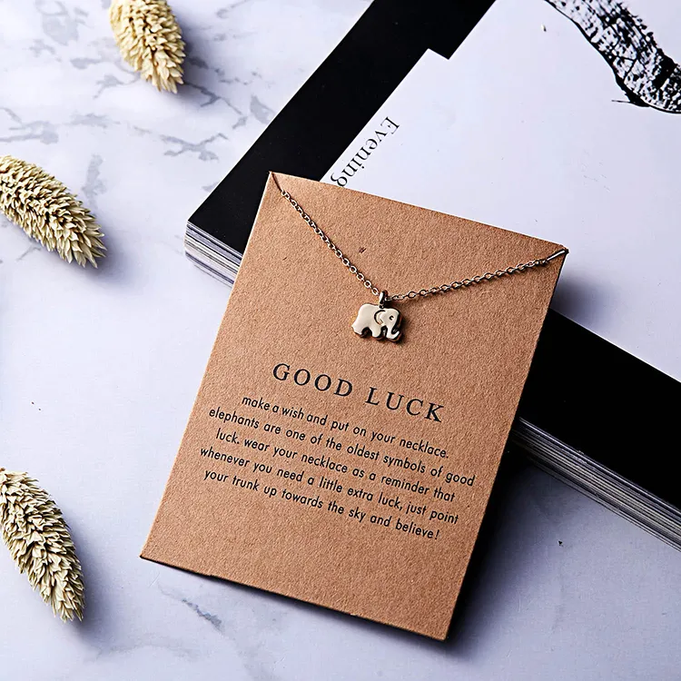 Jewelry 14K Gold Clavicle Chains dragonfly leaf circle Elephant Pearl Butterfly Pendant Necklace letter card Pendant Necklace