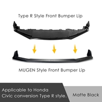 Accesorios de Coche Spoiler de Labio de Parachoques Delantero y Divisor Lateral para Honda Civic 10ª Gen Modificaciones Body Kit Estilo Mugen