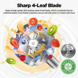 Batidora de Inmersión KOIOS, 1000W, 5 Velocidades, Cuchilla de Acero Inoxidable, Capacidad de 600ml, Enchufe del Reino Unido, Batidora Portátil - Product Image 4