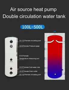 Wankang sıcak satış bölünmüş güneş su ısıtma sistemi ısı borusu güneş enerjisi toplayıcı ile bir/iki bobin tampon tankı