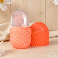 JIAZHAO MY0009 Moule en silicone portable pour rouleau de glace facial, plateau de massage froid, minimisation des pores, soulagement des rougeurs, beauté faciale à domicile