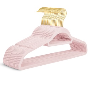 Quần Áo Chống Trượt Perchas Bán Sỉ Áo Khoác Quần Áo Tùy Chỉnh 50 Móc Treo Quần Nhung Cho Bé - Product Image 3