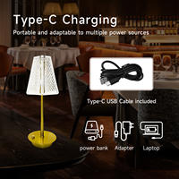 Kabelloses Design für Elegante Wohnambiente USB-Betriebene Dimmbare Gold-Kristall Tischlampe Fabrik Mode Großhandel