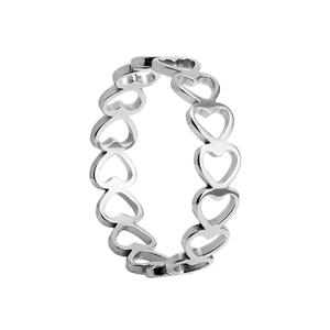 AA01512 venta al por mayor de acero inoxidable femenino oro Color sólido ahueca hacia fuera el corazón anillos pareja amantes plata negro Anillo Para Boda <span class=keywords><strong>Gif</strong></span> - Product Image 5