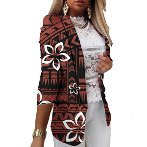 Hete Aanbieding Plumeria Print Pacific Island <span class=keywords><strong>Plus</strong></span> <span class=keywords><strong>Size</strong></span> <span class=keywords><strong>Blazer</strong></span> Dames Polynesische Samoa Tribale Design Elegante Damesjassen - Product Image 5