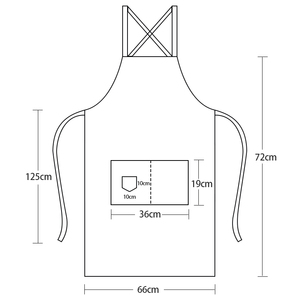 Grembiule da uomo in tessuto non tessuto, regolabile, per barbiere, barista, con logo, in cotone color kaki, per cucina - Product Image 6